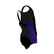 女童連身泳衣 - 黑/紫 (117535905-3)