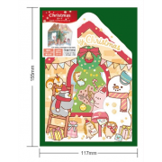 日本精美聖誕祝福3D卡 (開合款) - 聖誕木屋 (christmasslowman002YE)