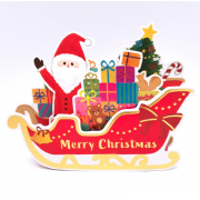 日本精美聖誕燙金3D卡 (立體款) - 聖誕雪橇 (santaclaus006RD)