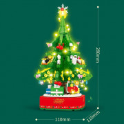 燈光音樂聖誕樹積木 - 綠 (601097)