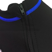 1.0mm 兒童抓毛保暖上衣/褲子 (前半拉鏈)-黑/藍 (WS-712BU)