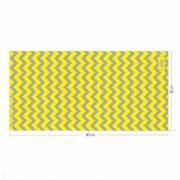 韓國製造微纖維毛巾 (80cm × 40cm)-鋸齒黃 (RTW01S)