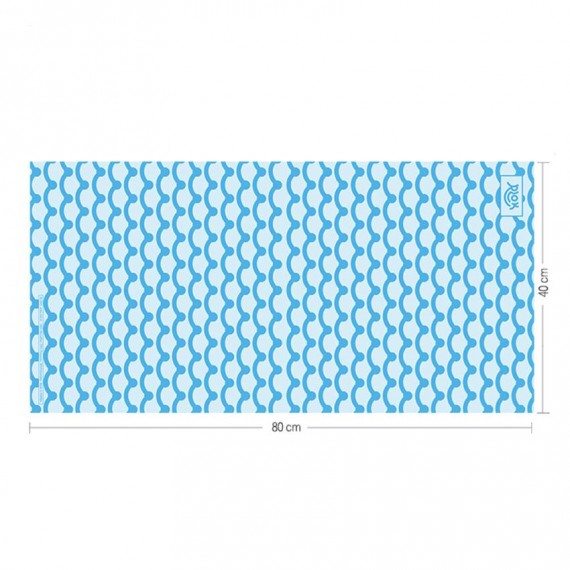 韓國製造微纖維毛巾 (80cm × 40cm)-波浪藍 (RTW02S)