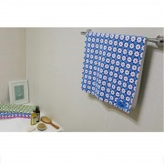 韓國製造微纖維毛巾 (80cm × 40cm)-碎花藍 (RTW04S)