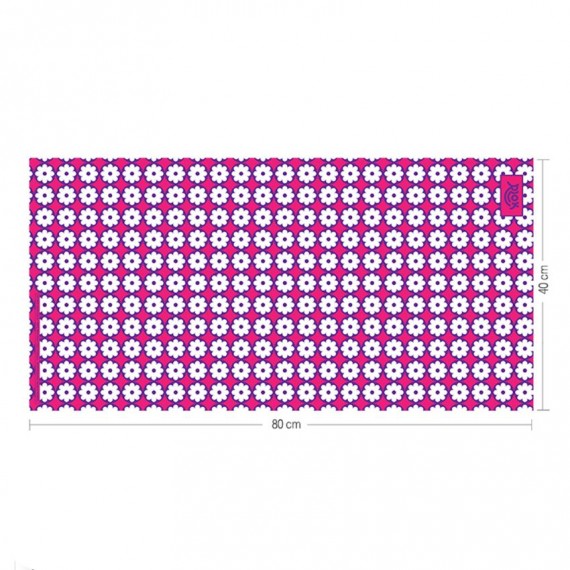 韓國製造微纖維毛巾 (80cm × 40cm)-碎花粉紅 (RTW05S)