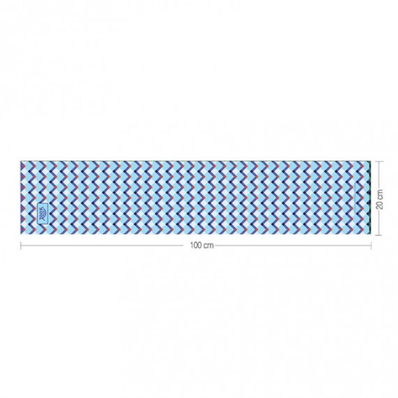 韓國製造微纖維毛巾 (100cm × 20cm)-鋸齒藍 (RTW04A)